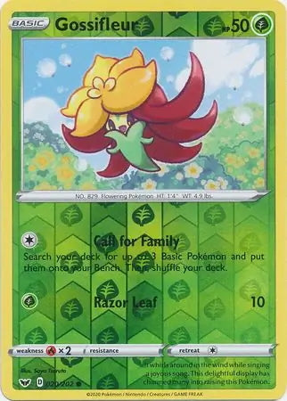 Sword & Shield Gossifleur #20/202 reverse holo